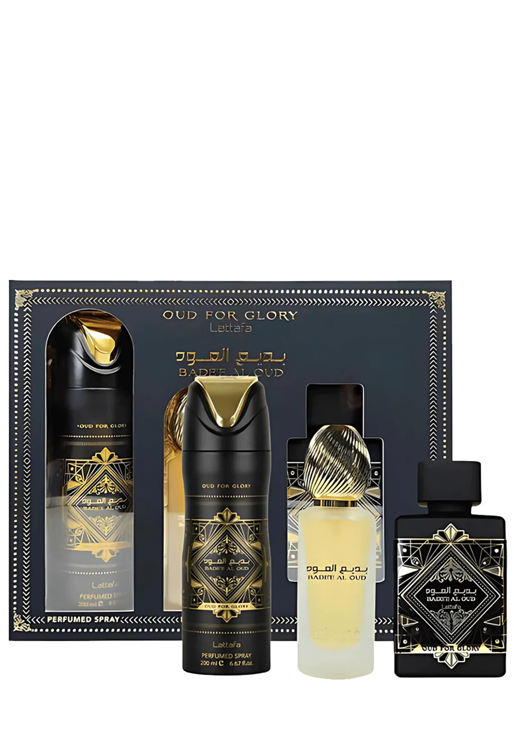 BADE'E AL OUD FOR GLORY LATTAFA ESTUCHE X3 PIEZAS